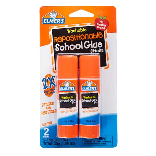 Elmer&#x27;s&#xAE; Washable Repositionable School Glue Sticks, 2ct.